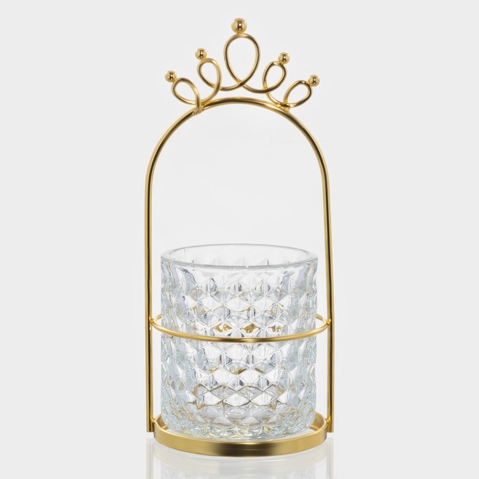 Конфетница стеклянная «Богема. Корона», 9,5×20 см Конфетница стеклянная «Богема. Корона», 9,5×20 см