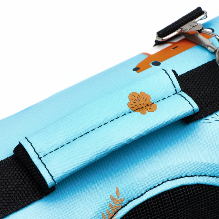 Сумка - переноска для животных  Сумка - переноска для животных "Путешественник", голубая, размер S, 37,5 х 17 х 22 см