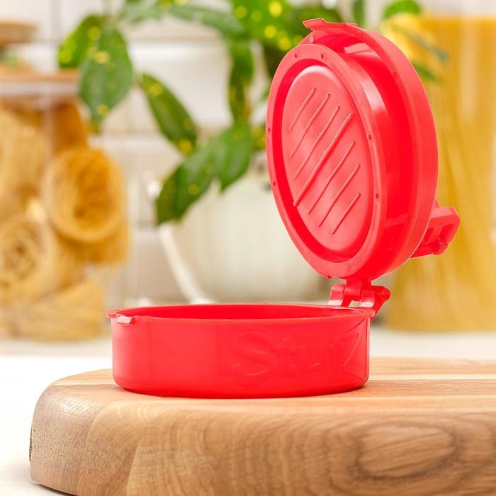 Форма для котлет Доляна Stufz, 13×12×5,5 см, цвет красный Форма для котлет Доляна Stufz, 13×12×5,5 см, цвет красный