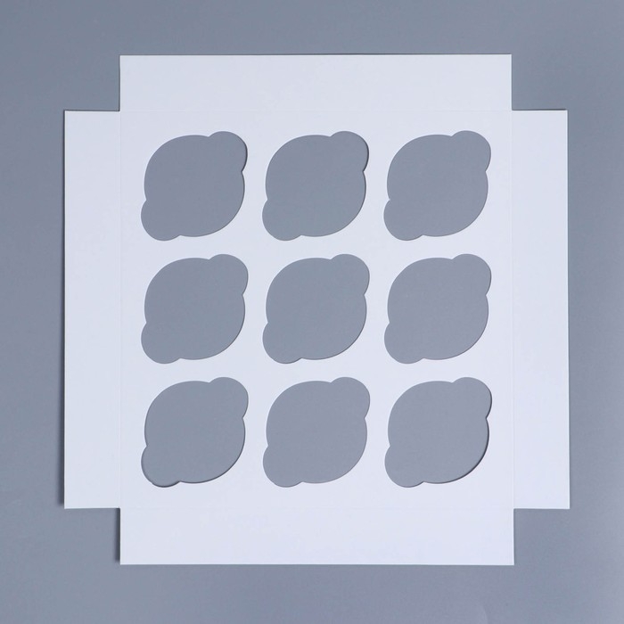 Коробка складная на 9 капкейков с окном «Счастливого Нового года», 25 х 25 х 10 см, Новый год Коробка складная на 9 капкейков с окном «Счастливого Нового года», 25 х 25 х 10 см, Новый год