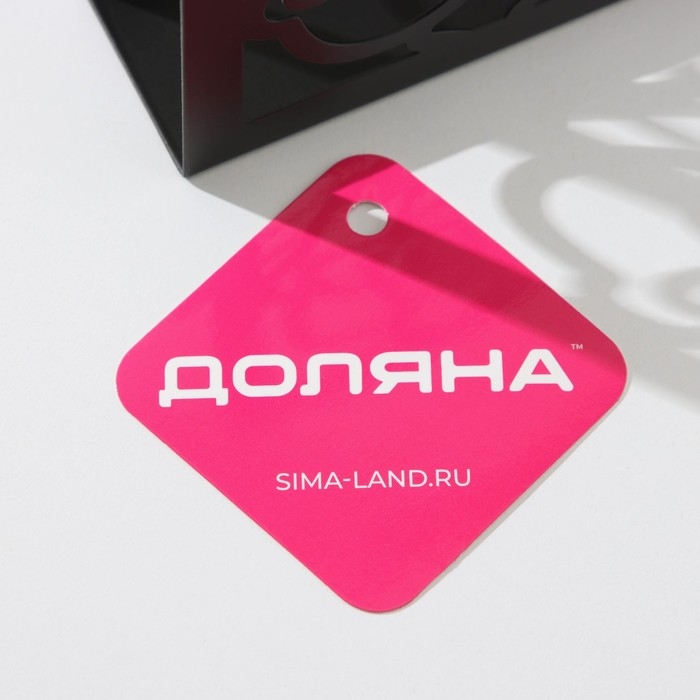 Салфетница Доляна «Цветы», 15×4×10 см, цвет чёрный