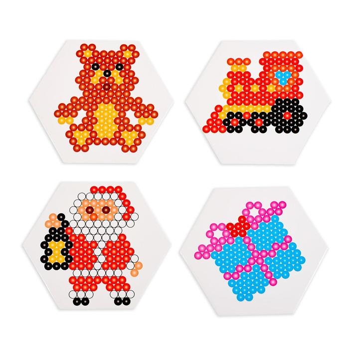 Аквамозаика «Дед Мороз и подарки», значки, 4 фигурки Аквамозаика «Дед Мороз и подарки», значки, 4 фигурки