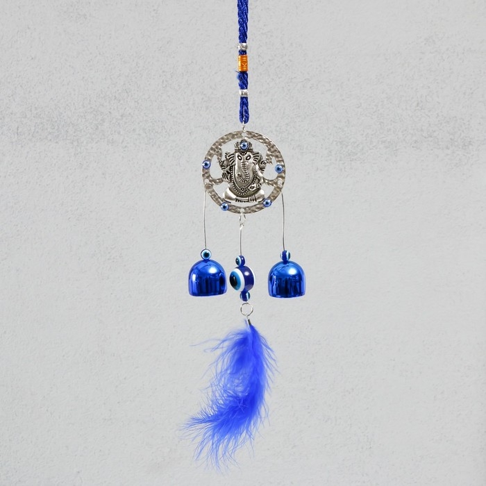 Музыка ветра металл от сглаза Музыка ветра металл от сглаза "Ганеша" 2 колокольчика 40х8х2,5 см