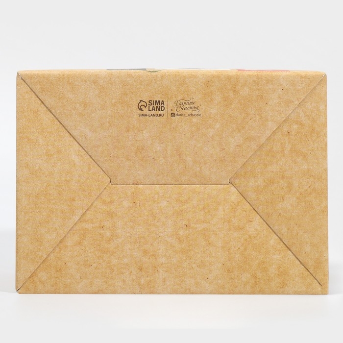 Коробка подарочная новогодняя складная «Почта», 22 х 15 х 10 см, Новый год Коробка подарочная новогодняя складная «Почта», 22 х 15 х 10 см, Новый год