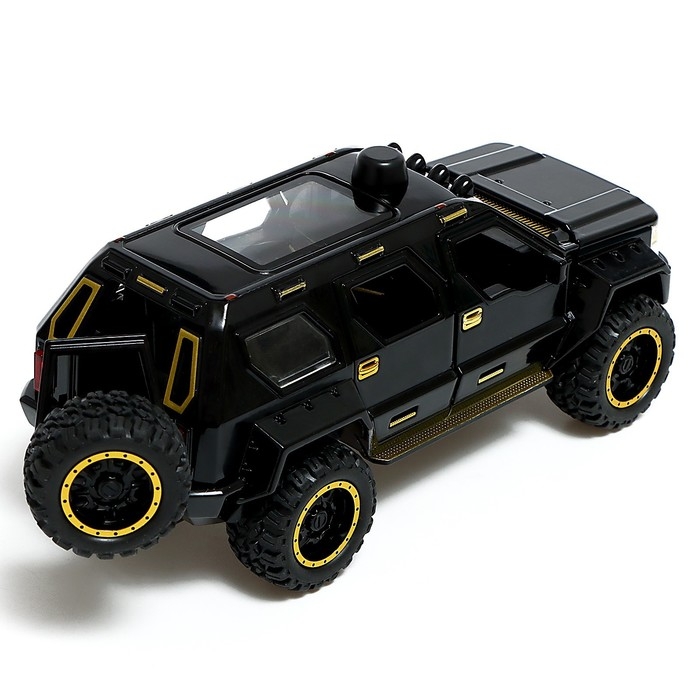 Джип металлический, 1:24, открываются двери, капот, багажник, инерция, цвет чёрный Джип металлический, 1:24, открываются двери, капот, багажник, инерция, цвет чёрный
