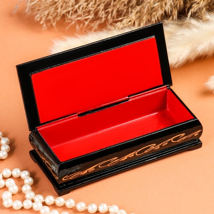 Шкатулка «Розы», 14×6 см, лаковая миниатюра