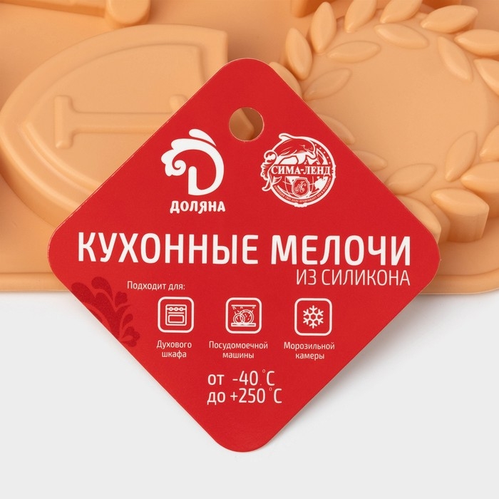 Форма для шоколада Доляна «Чемпион», сиилкон, 12 ячеек, 24×16×2 см, цвет оранжевый Форма для шоколада Доляна «Чемпион», сиилкон, 12 ячеек, 24×16×2 см, цвет оранжевый