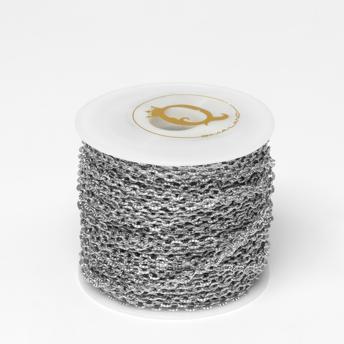 Цепочка без карабина на бобине, 0,25×0,2×0,05 см, L=10 м, цвет серебро Цепочка без карабина на бобине, 0,25×0,2×0,05 см, L=10 м, цвет серебро