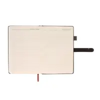 Ежедневник недатированный формат А5, 80л, линия, с ручкой, подар коробка, Черный