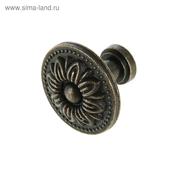 Ручка-кнопка ТУНДРА VINTAGE 004, цвет бронза