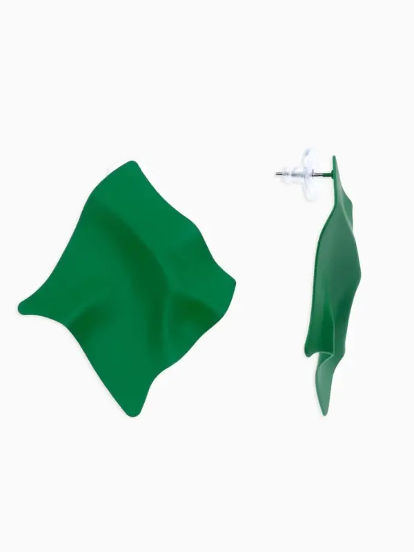 Серьги металл &laquo;Яркость&raquo;, ромб, тёмно-зелёные