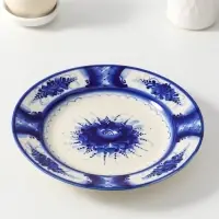 Тарелка под второе, D24см , гжель