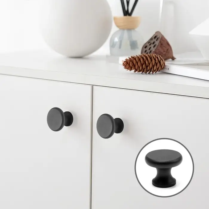 Ручка-кнопка CAPPIO PK320, d=24 мм, цвет черный