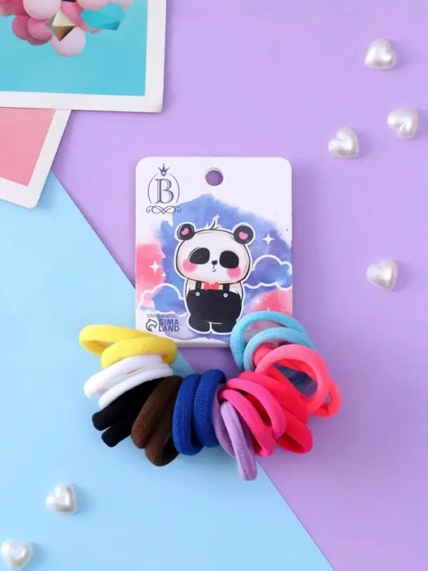 Резинка для волос «Панда», набор 20 шт., стесняшка, 2.5 см, МИКС Резинка для волос «Панда», набор 20 шт., стесняшка, 2.5 см, МИКС