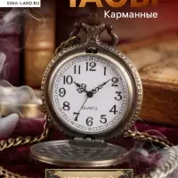 Часы карманные &laquo;Волк&raquo;, кварцевые, цепочка l-40 см, d=4.5 см