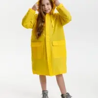 Дождевик детский RainDrop Kids, желтый, 8 лет (рост 118-128)