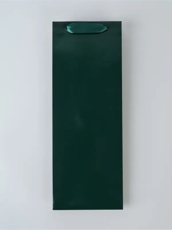 Пакет подарочный под бутылку, упаковка, &laquo;Изумруд&raquo;, 13&times;36&times;10 см