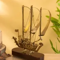 Корабль сувенирный 23х6,5х30 см, латунь