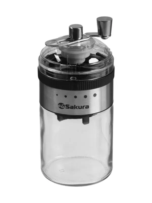 Кофемолка Sakura SA-6164, 3 в 1, мельница, стеклянная ёмкость для хранения, стакан для кофе Кофемолка Sakura SA-6164, 3 в 1, мельница, стеклянная ёмкость для хранения, стакан для кофе