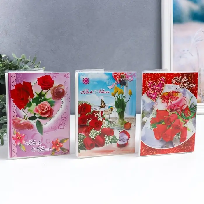 Фотоальбом на 36 фото 10×15 см «Ассорти», 17×12×3 см, МИКС Фотоальбом на 36 фото 10×15 см «Ассорти», 17×12×3 см, МИКС