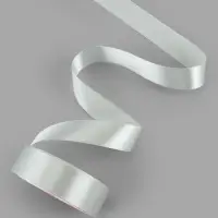 Лента атласная, 25 мм, 23&plusmn;1 м, цвет серебряный №176