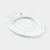 Сиденье для унитаза &laquo;Декор. Капли&raquo;, 44.5&times;37.5 см, с крышкой, белое