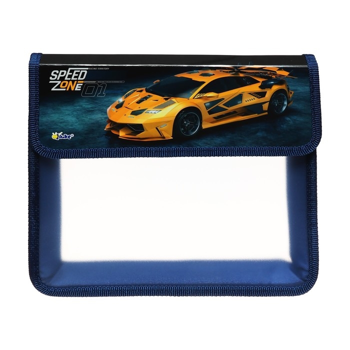 Папка для тетрадей А5 (240 х 205 х 40 мм), с клапаном на липучке, пластик/текстиль, Speed zone