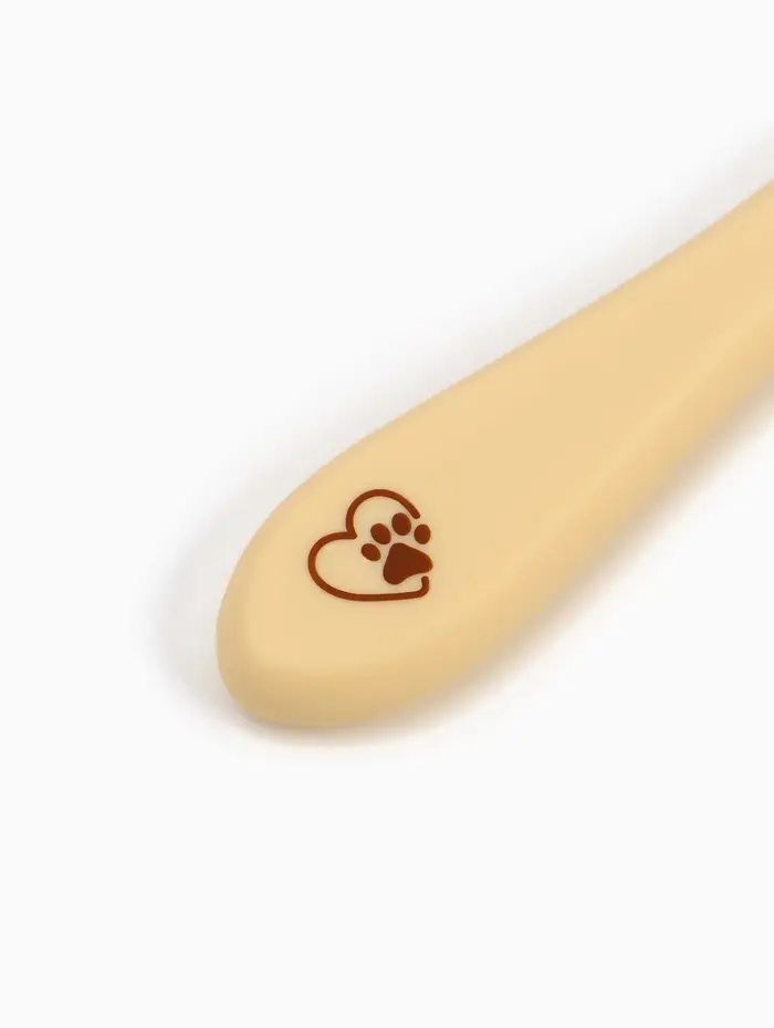 Тарелка детская на присоске и ложка, молочный, Mum&Baby Тарелка детская на присоске и ложка, молочный, Mum&Baby