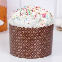 Форма для кулича бумажная Деко-про &laquo;ХВ&raquo;, 13.4&times;11 см, коричневая