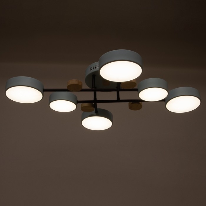 Люстра с ПДУ 2296/6BL LED 144Вт 3000-6000К синий 80х59х14 см BayerLux