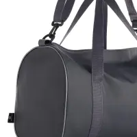 Сумка спортивная на молнии TEXTURA, с подкладкой, длинный ремень, с принтом, маленький размер, серая