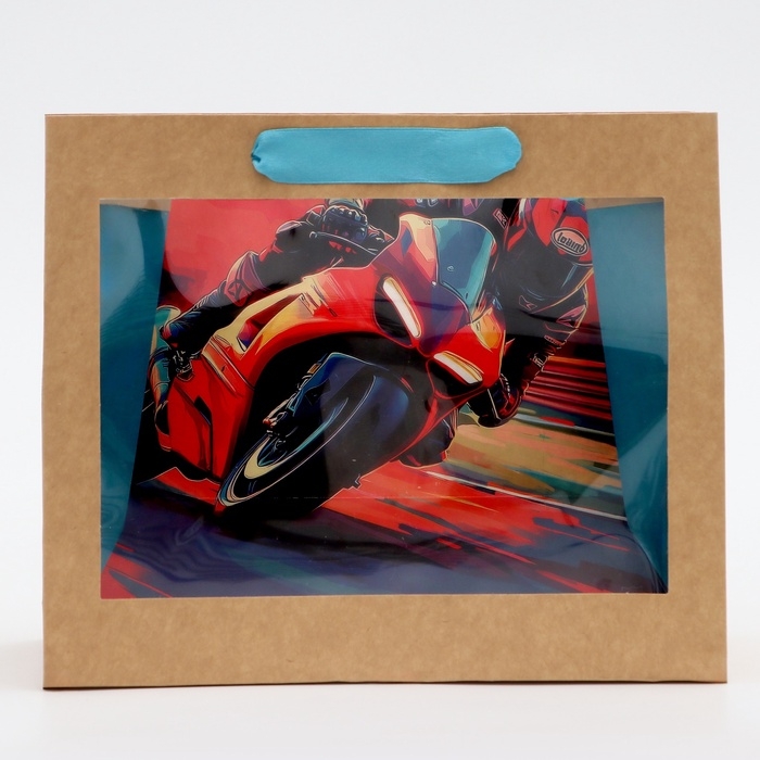 Пакет с PVC окном,  Пакет с PVC окном, "Мужской", 24 х 11 х 20 см