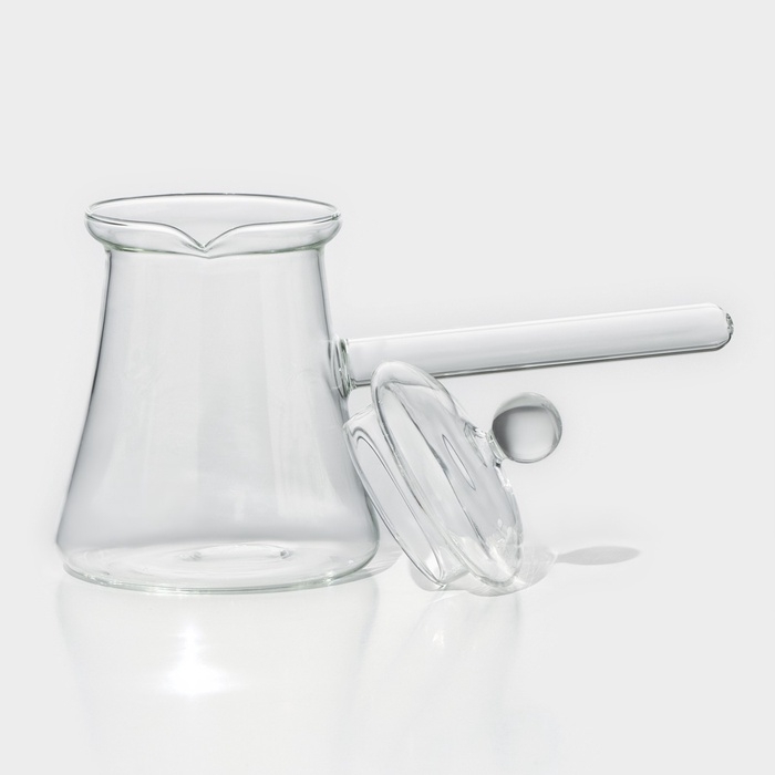 Турка стеклянная с крышкой Magistro «Арабика», 350 мл, 19×8,5×14 см Турка стеклянная с крышкой Magistro «Арабика», 350 мл, 19×8,5×14 см