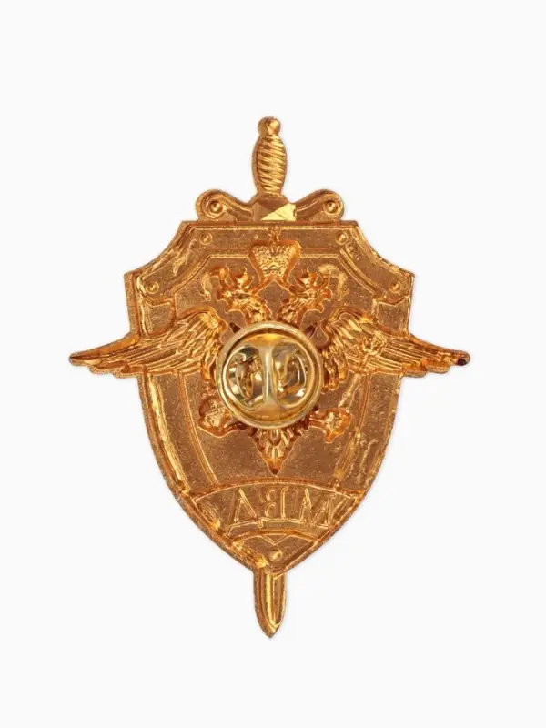 Значок Значок "МВД России", красный в золоте