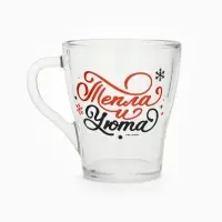 Кружки стеклянные новогодние &laquo;Персонажи&raquo;, набор 2 шт. по 300 мл