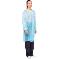 Халат на липучках (30 гр) XXXL голубой (10 шт/упак)