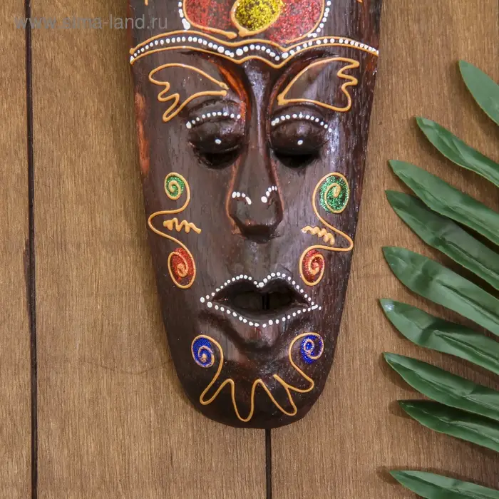 Маска Маска "Соцветие" дерево 30х11х2 см