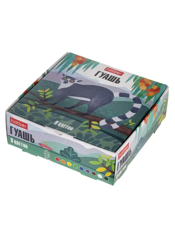 Гуашь 9цв*20мл, Hatber, Колора,  в коробке  90069