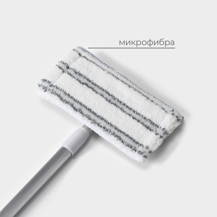 Щётка для окон Raccoon, телескопическая алюминиевая ручка 59(103) см, водосгон 20,5 см, насадка из микрофибры 20,5×12 см Щётка для окон Raccoon, телескопическая алюминиевая ручка 59(103) см, водосгон 20,5 см, насадка из микрофибры 20,5×12 см