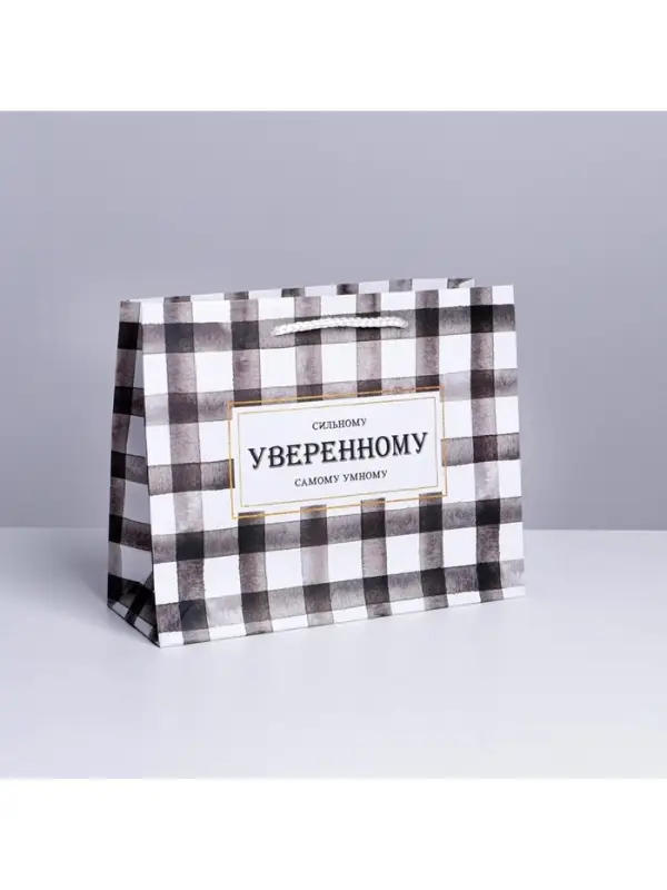 Пакет подарочный ламинированный, упаковка, &laquo;Сильному&raquo;, MS 23&times;18&times;8 см