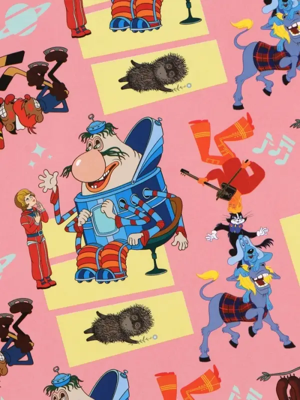 Бумага упаковочная глянцевая &laquo;Добрые мультики&raquo;, 50&times;70 см