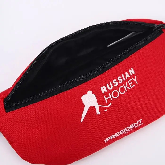 Сумка на пояс «Putin team», 32 x 8 x 15 cм, отд на молнии, красная