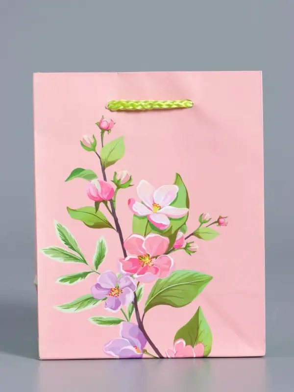 Пакет подарочный "Нежный комплимент" ламинированый 11,5 х 14,5 х 6,5 см