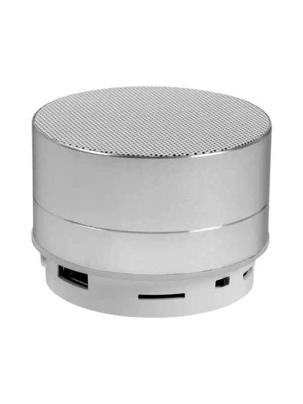 Портативная колонка Luazon LAB-05, 3 Вт, 520 мАч, Bluetooth, USB, microSD, microUSB, серебристый