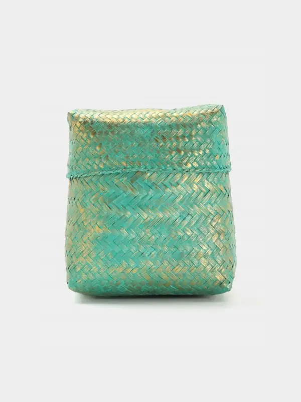 Корзинка плетёная &laquo;Голден&raquo;, 25&times;25&times;30 см, голубая