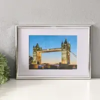 Фоторамка для фото 21х30 см, с паспарту 15х21 см, Vivo, серебро