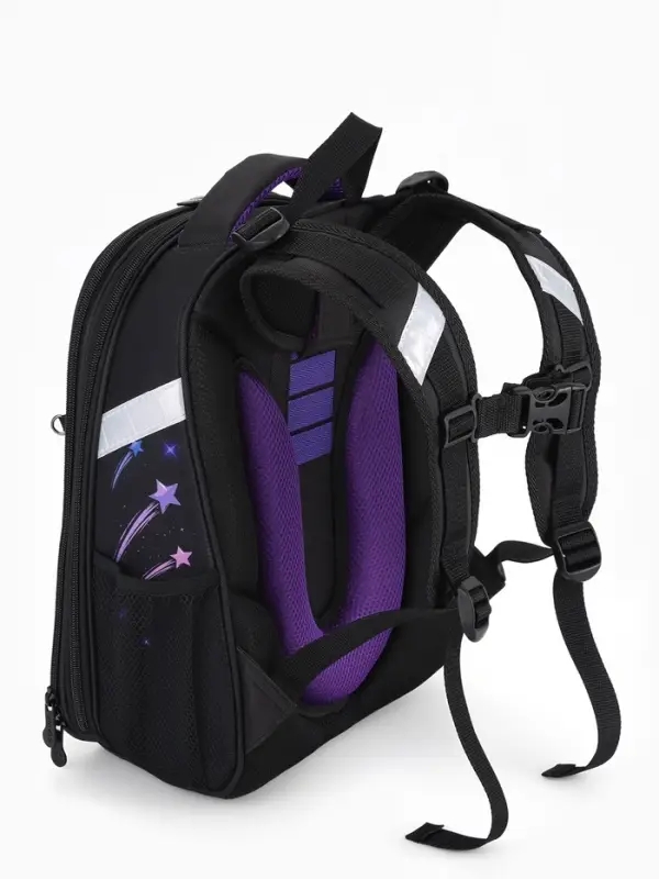 Рюкзак школьный для девочки &laquo;Котик&raquo;, Stavia, эргономичная спинка, 30&times;16&times;38 см, чёрный