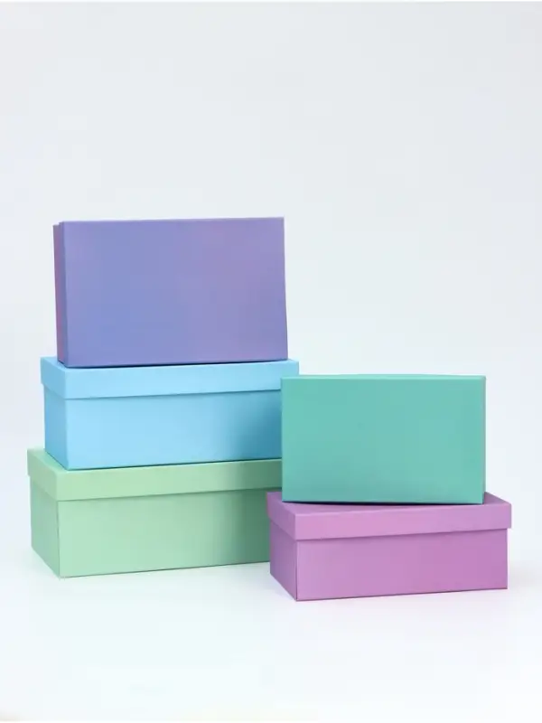 Набор прямоугольных коробок 15 в 1 &laquo;Лаванда&raquo; 47.5&times;36&times;17.5 - 13&times;8&times;4.5 см