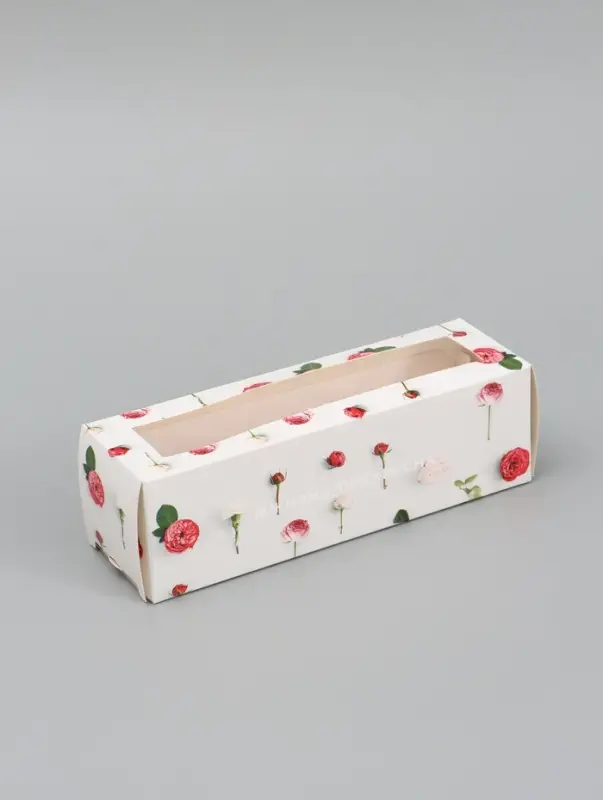 Коробка для макарун, кондитерская упаковка &laquo;Жизнь прекрасна&raquo;, 5.5&times;18&times;5.5 см