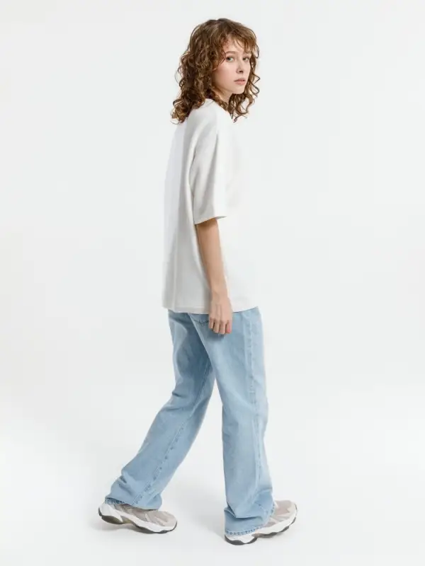 Джемпер с коротким рукавом Siluetti Volumica, молочно-белый, размер XS/S